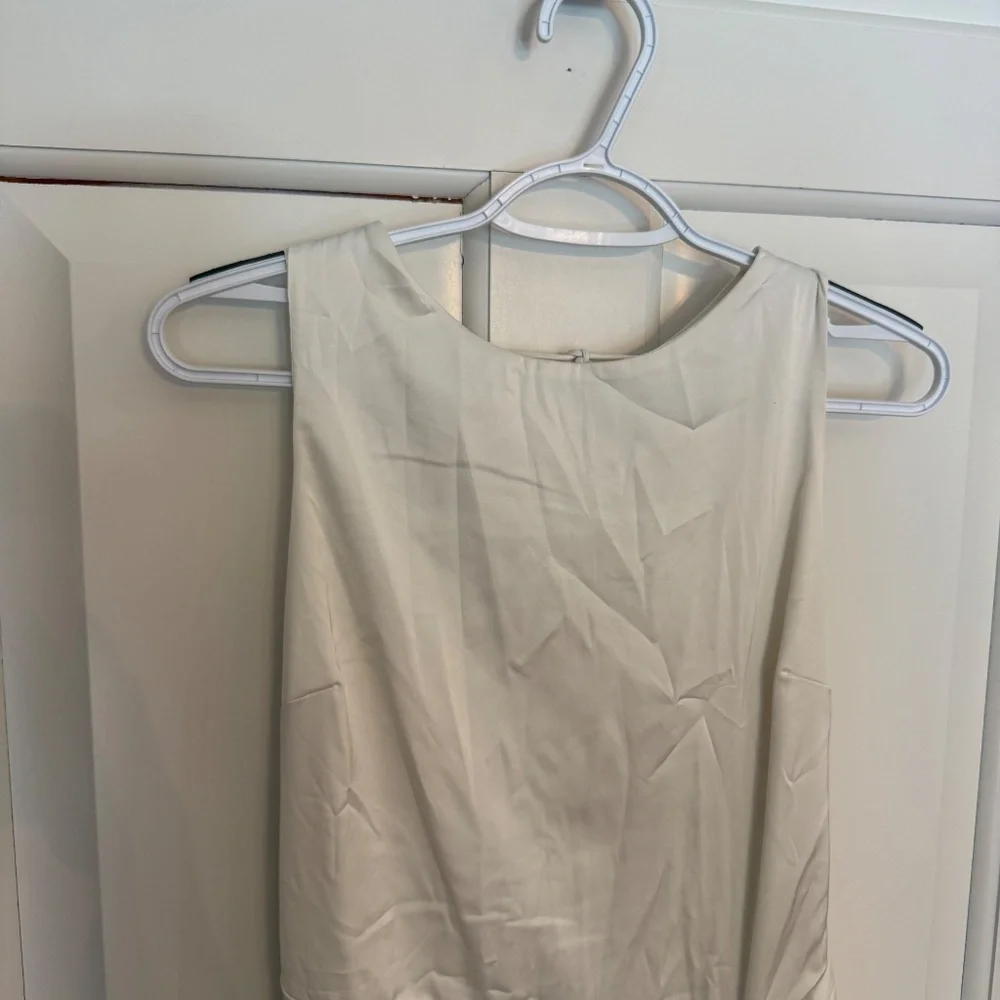 Abercrombie Satin Draped Skirt Maxi Dress White 45708